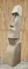  Product image 3 of the product “Moai head, 300 cm H | Natural stone (Basanit), stonemasonry ”
